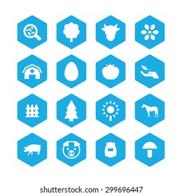 ecology icons universal set for web and mobile