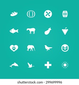 ecology icons universal set for web and mobile