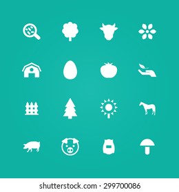 ecology icons universal set for web and mobile