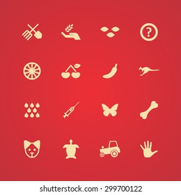 ecology icons universal set for web and mobile