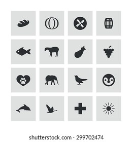 ecology icons universal set for web and mobile