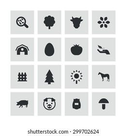 ecology icons universal set for web and mobile