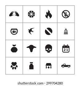 ecology icons universal set for web and mobile