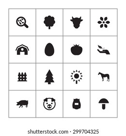 ecology icons universal set for web and mobile