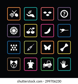 ecology icons universal set for web and mobile