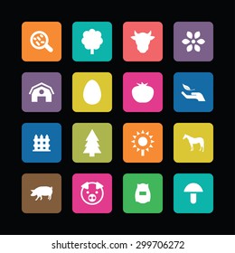 ecology icons universal set for web and mobile