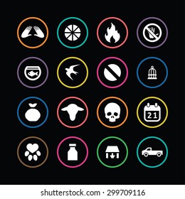 ecology icons universal set for web and mobile