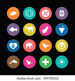 ecology icons universal set for web and mobile