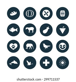 ecology icons universal set for web and mobile
