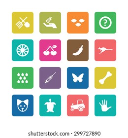 ecology icons universal set for web and mobile