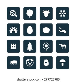 ecology icons universal set for web and mobile