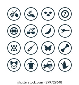 ecology icons universal set for web and mobile