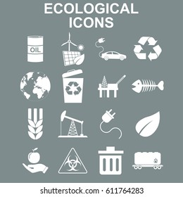 Ecology icons. Vector concept illustration for design.
