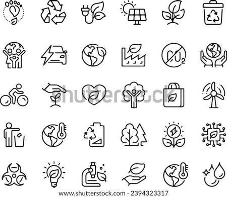 ECOLOGY icons vector design nature