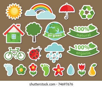 ecology icons. vector illustration