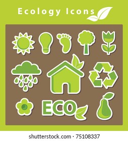 ecology icons. vector illustration