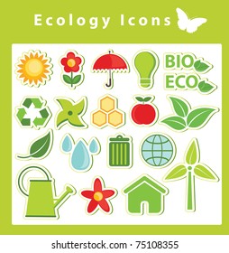 ecology icons. vector illustration