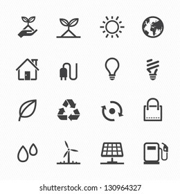 Ecology icons with White Background