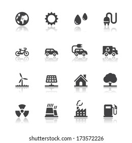 Ecology icons with White Background