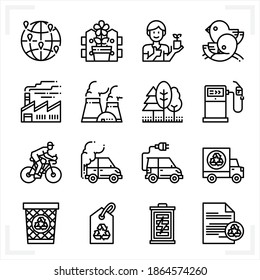 Ecology icons with White Background