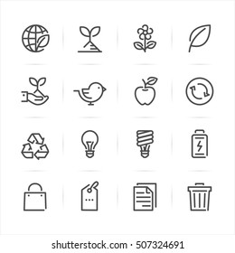 Ecology icons with White Background