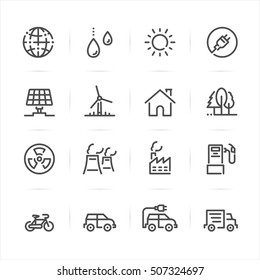 Ecology icons with White Background