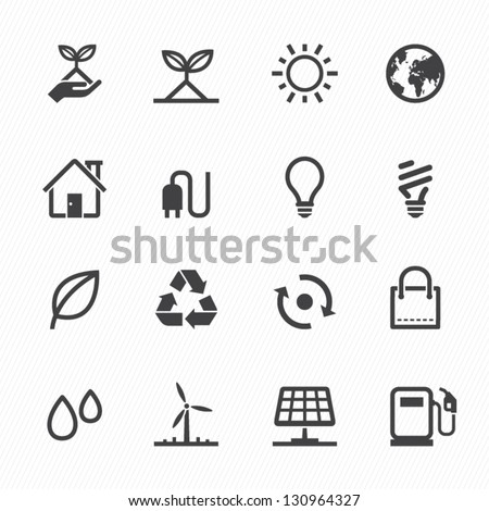 Ecology icons with White Background