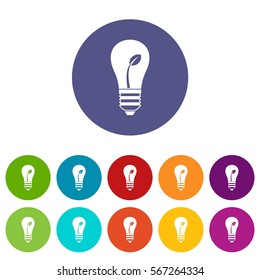 Ecology idea bulb with plant in simple style isolated on white background vector illustration