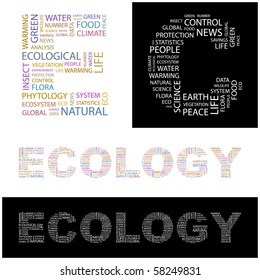 ECOLOGY. Illustration with different association terms.