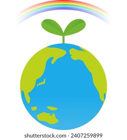 Ecology image of globe and sprouts