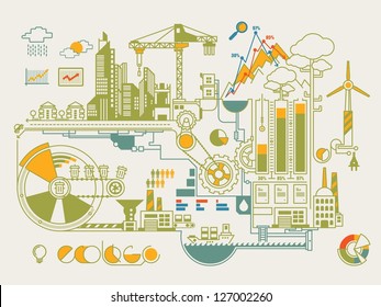 ecology info graphic city