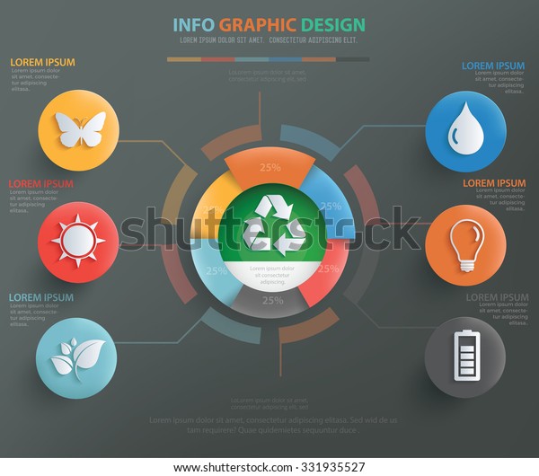 Ecology info graphic
design, clean vector