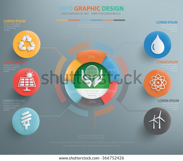 \
Ecology info graphic\
design, clean vector