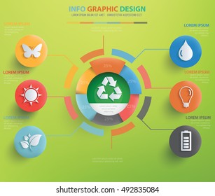 
Ecology info graphic design,clean vector