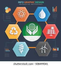 
Ecology info graphic design,clean vector