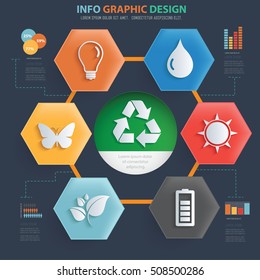 
Ecology info graphic design,clean vector