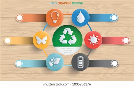 Ecology info graphic design,vector