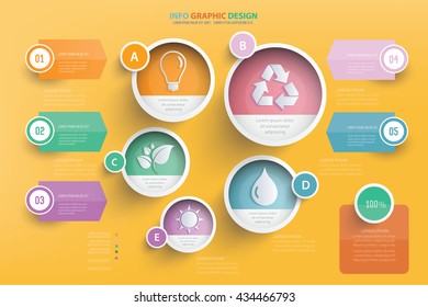 Ecology info graphic design,vector