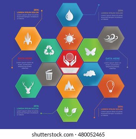 Ecology info graphic design,vector