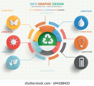 Ecology info graphic design,vector