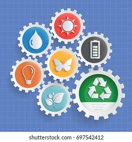 Ecology info graphic design,vector