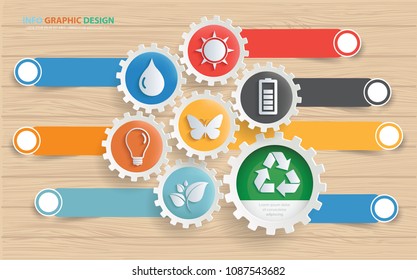 Ecology info graphic vector design