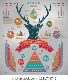 Ecology info graphic vector design