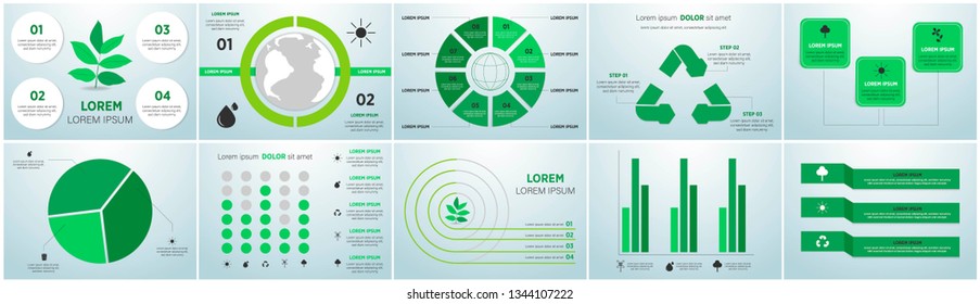 ecology info graphics collection - sustainable concept