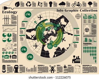 ecology info graphic,vector elements