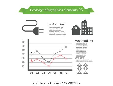 Ecology Infographic  background Vector Illustration