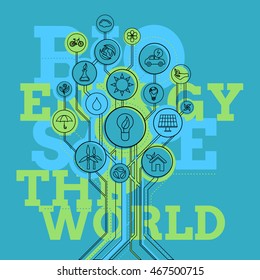 Ecology Infographic. Bio Energy