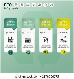 ecology infographic design.abstract 4 step prasentation template,vector illustration