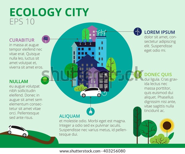 Ecology infographic elements. Electronic\
car. Can be used for background, layout, banner, diagram, web\
design, brochure template. Vector\
illustration