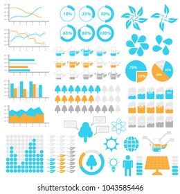 Ecology infographic elements. Templates for infographic. Vector illustration.
